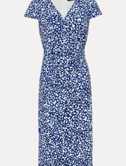 Dresses^Phase Eight Brooke Printed Wrap Dress Blue/Multi