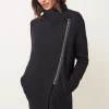 Coats^Phase Eight Byanca Zip Knit Coat Black