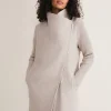 Coats^Phase Eight Byanca Zip Knit Coat Stone