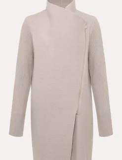 Coats^Phase Eight Byanca Zip Knit Coat Stone