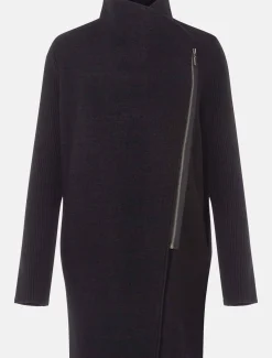 Coats^Phase Eight Byanca Zip Knit Coat Black