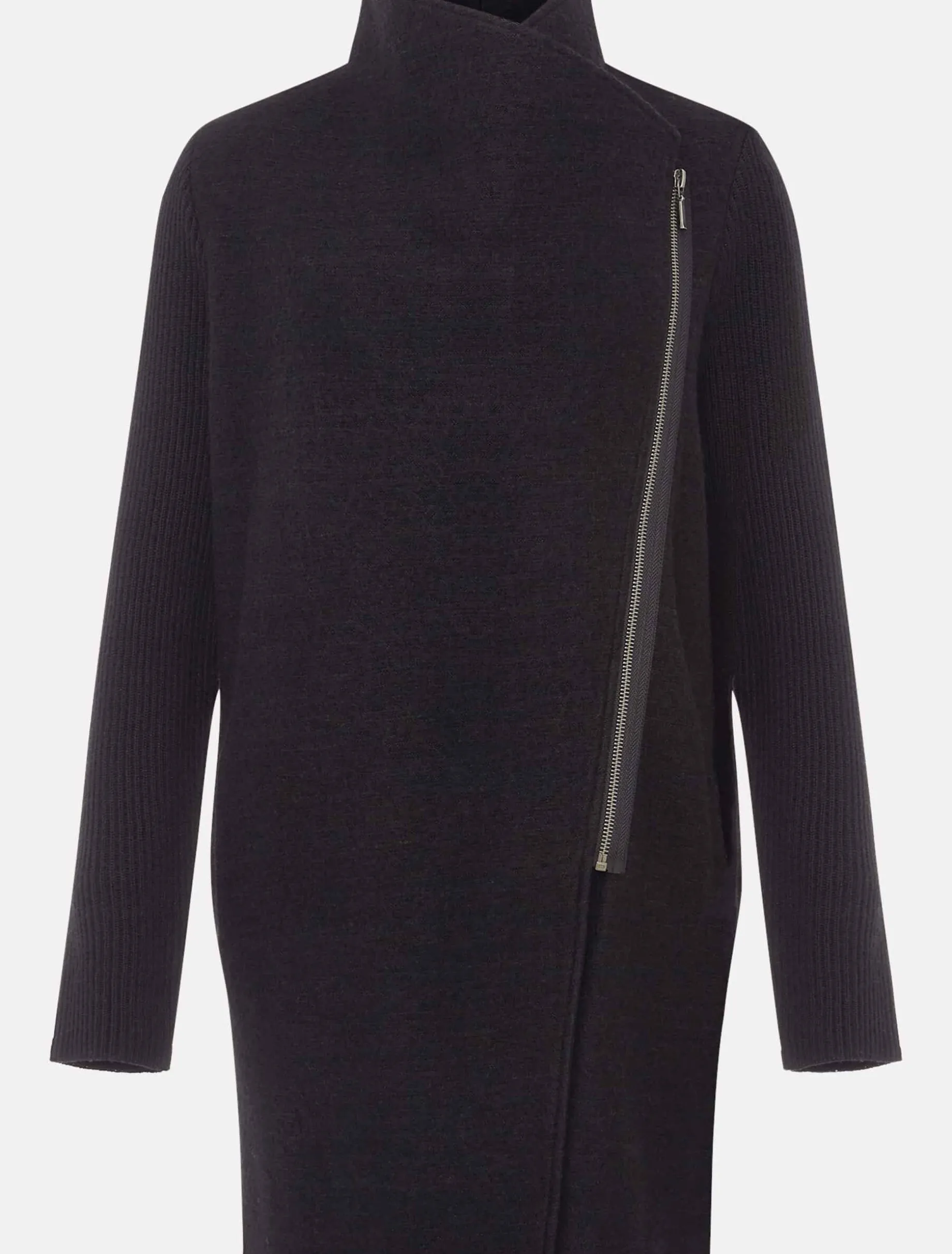 Coats^Phase Eight Byanca Zip Knit Coat Black