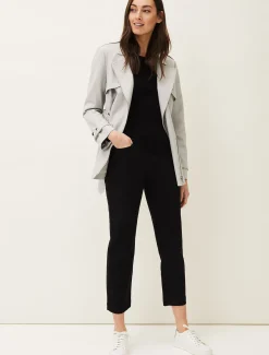 Coats^Phase Eight Cara Biker Coat Stone