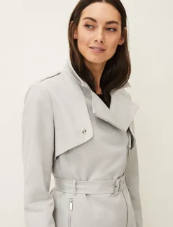 Coats^Phase Eight Cara Biker Coat Stone