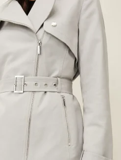 Coats^Phase Eight Cara Biker Coat Stone