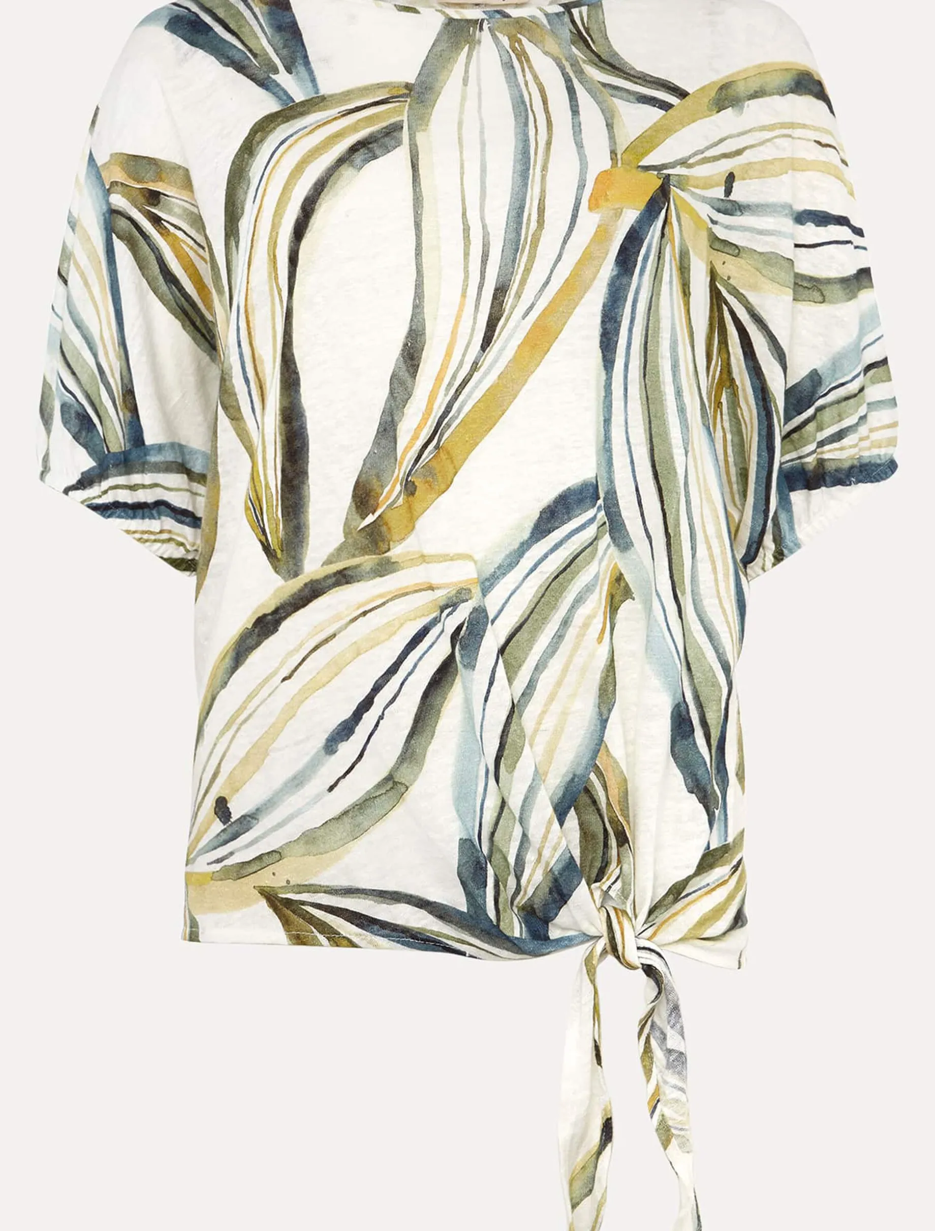 Tops & T-Shirts^Phase Eight Caraline Linen Botanical Print Top Ivory Multi