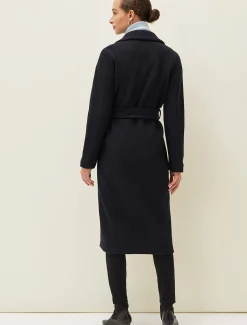 Coats^Phase Eight Carlotta Wrap Wool Coat Navy