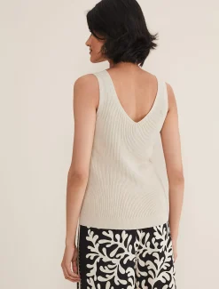 Knitwear^Phase Eight Caryl Ribbed Vest Top Stone