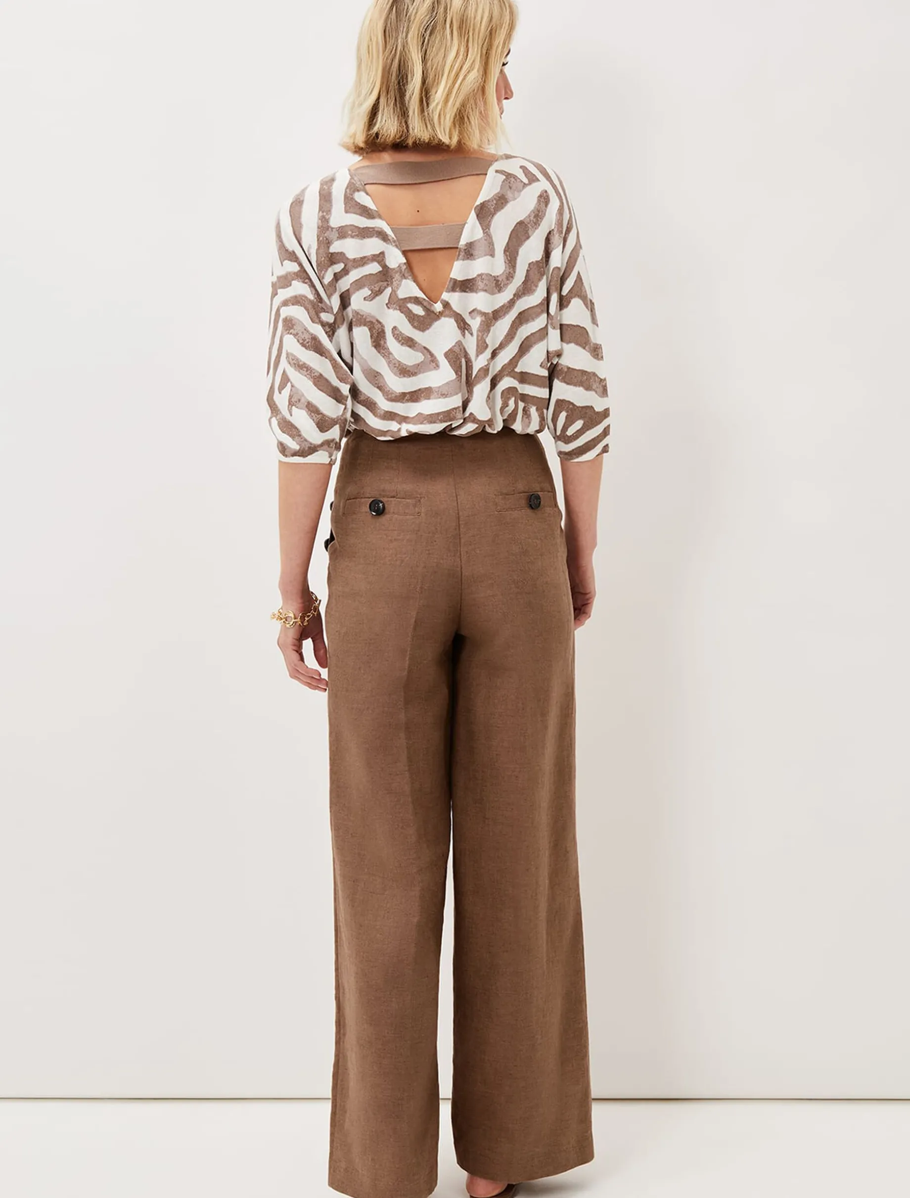 Trousers & Shorts^Phase Eight Cassandra Linen Trouser Brown