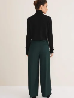 Trousers & Shorts^Phase Eight Catira Crepe Wide Leg Trousers Forest Green