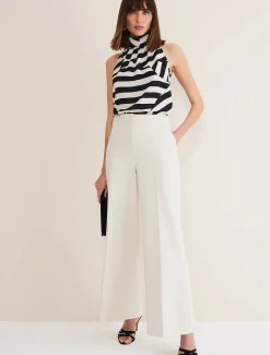 Trousers & Shorts^Phase Eight Celyn Wide Leg Trousers Almond