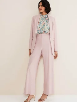 Trousers & Shorts^Phase Eight Celyn Wide Leg Trousers Pale Pink