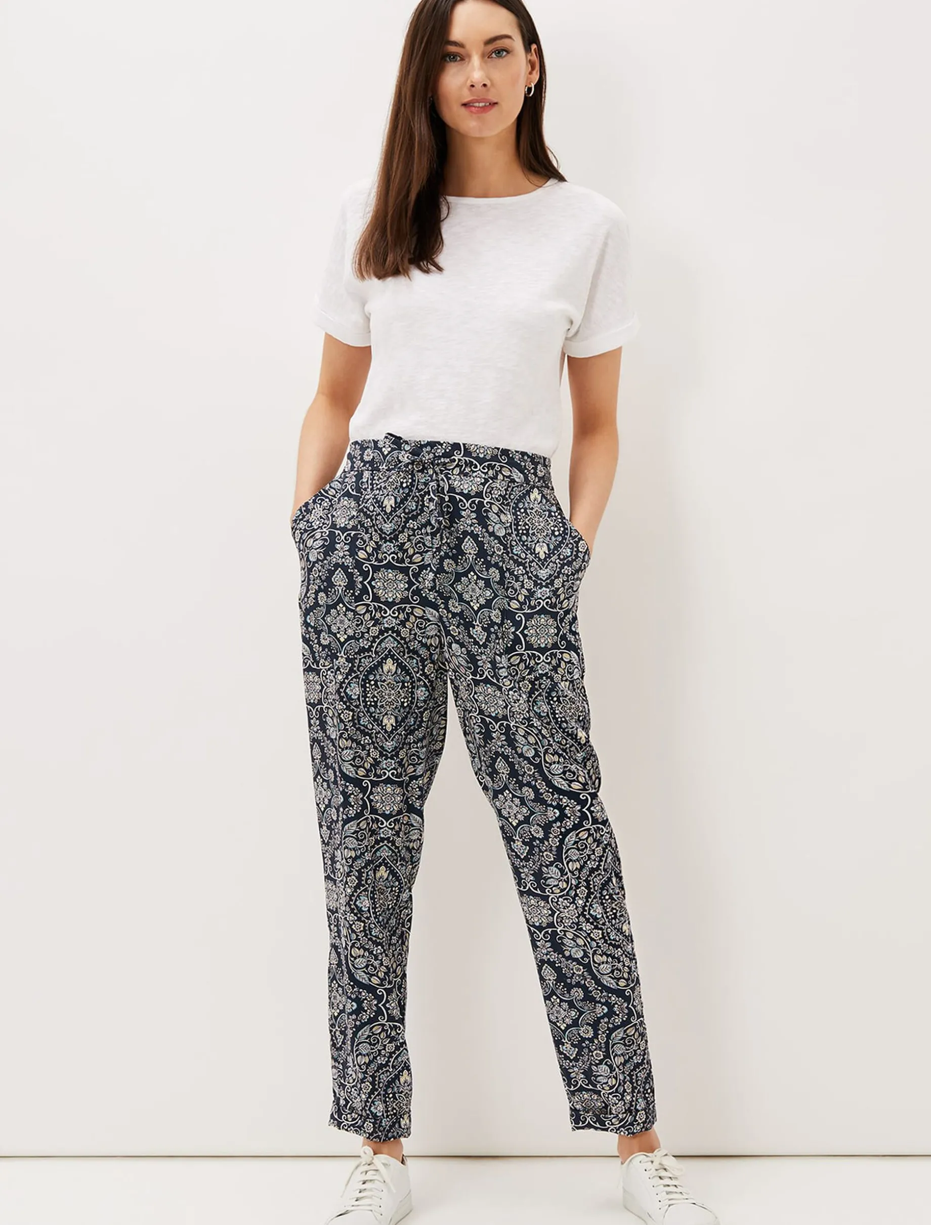 Trousers & Shorts^Phase Eight Charlene Paisley Jogger Cherry/Multi