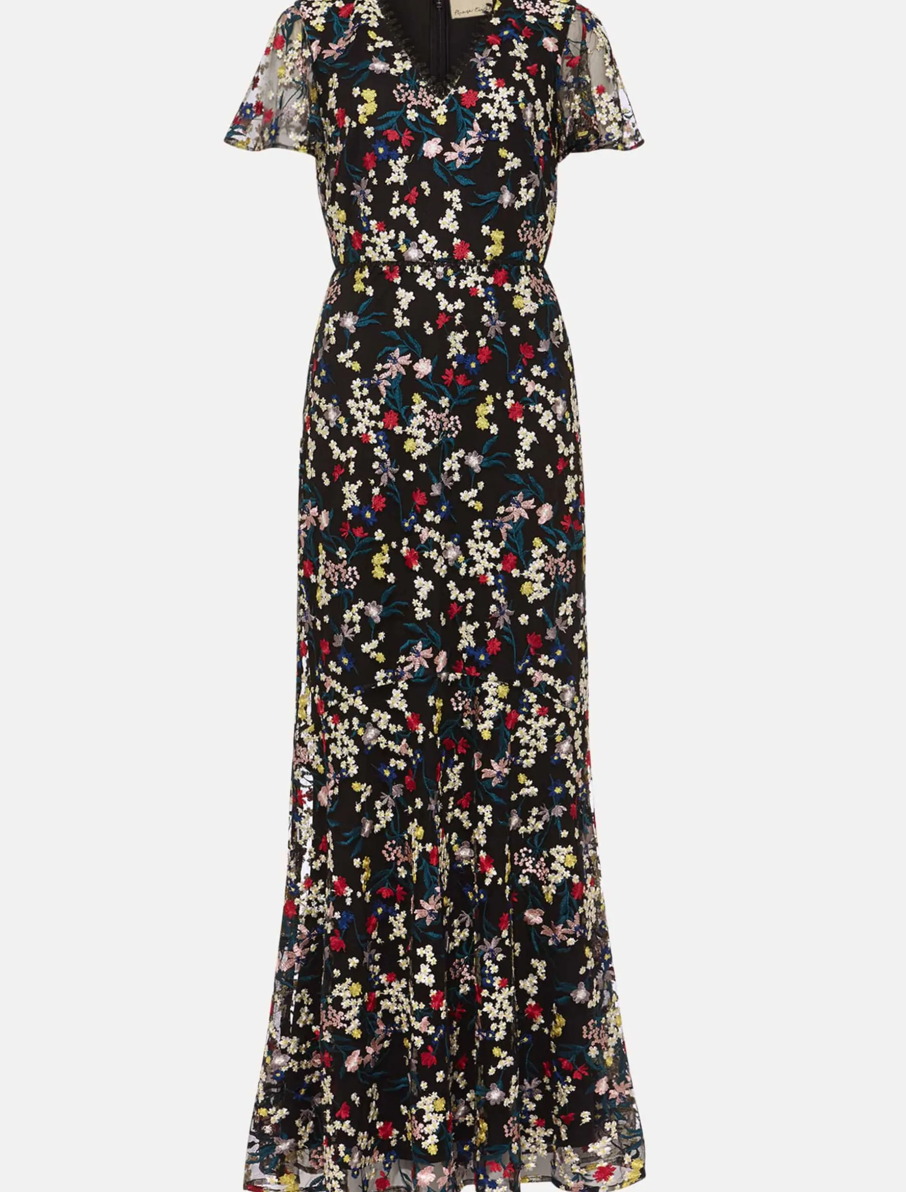 Dresses^Phase Eight Daiva Embroidered Fishtail Dress Black/Multi