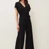 Dresses^Phase Eight Dania Wide Leg Jersey Jumpsuit Black