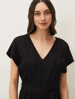 Dresses^Phase Eight Dania Wide Leg Jersey Jumpsuit Black