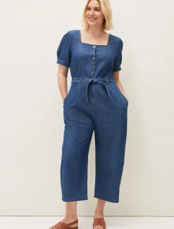 Knitwear^Phase Eight Delilah Puff Sleeve Jumpsuit Denim