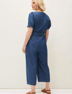 Knitwear^Phase Eight Delilah Puff Sleeve Jumpsuit Denim