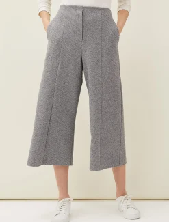 Trousers & Shorts^Phase Eight Diza Herringbone Culottes Grey