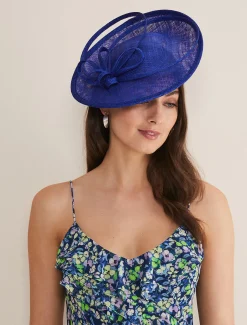 Fascinators & Hats^Phase Eight Double Loop Disc Fascinator Cobalt