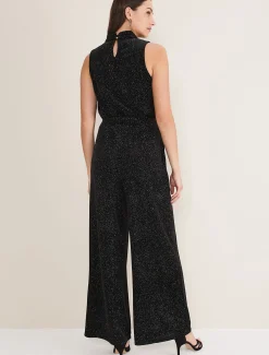 Trousers & Shorts^Phase Eight Dove Glitter Velvet Trouser Black/Multi