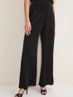 Trousers & Shorts^Phase Eight Dove Glitter Velvet Trouser Black/Multi