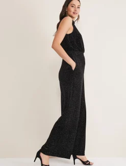 Trousers & Shorts^Phase Eight Dove Glitter Velvet Trouser Black/Multi