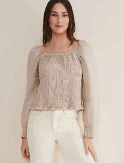 Shirts & Blouses^Phase Eight Esty Linen Blouse Stone