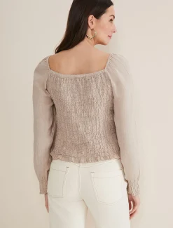 Shirts & Blouses^Phase Eight Esty Linen Blouse Stone
