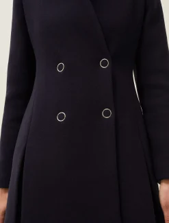 Coats^Phase Eight Evie-Rose Fit & Flare Wool Coat Navy