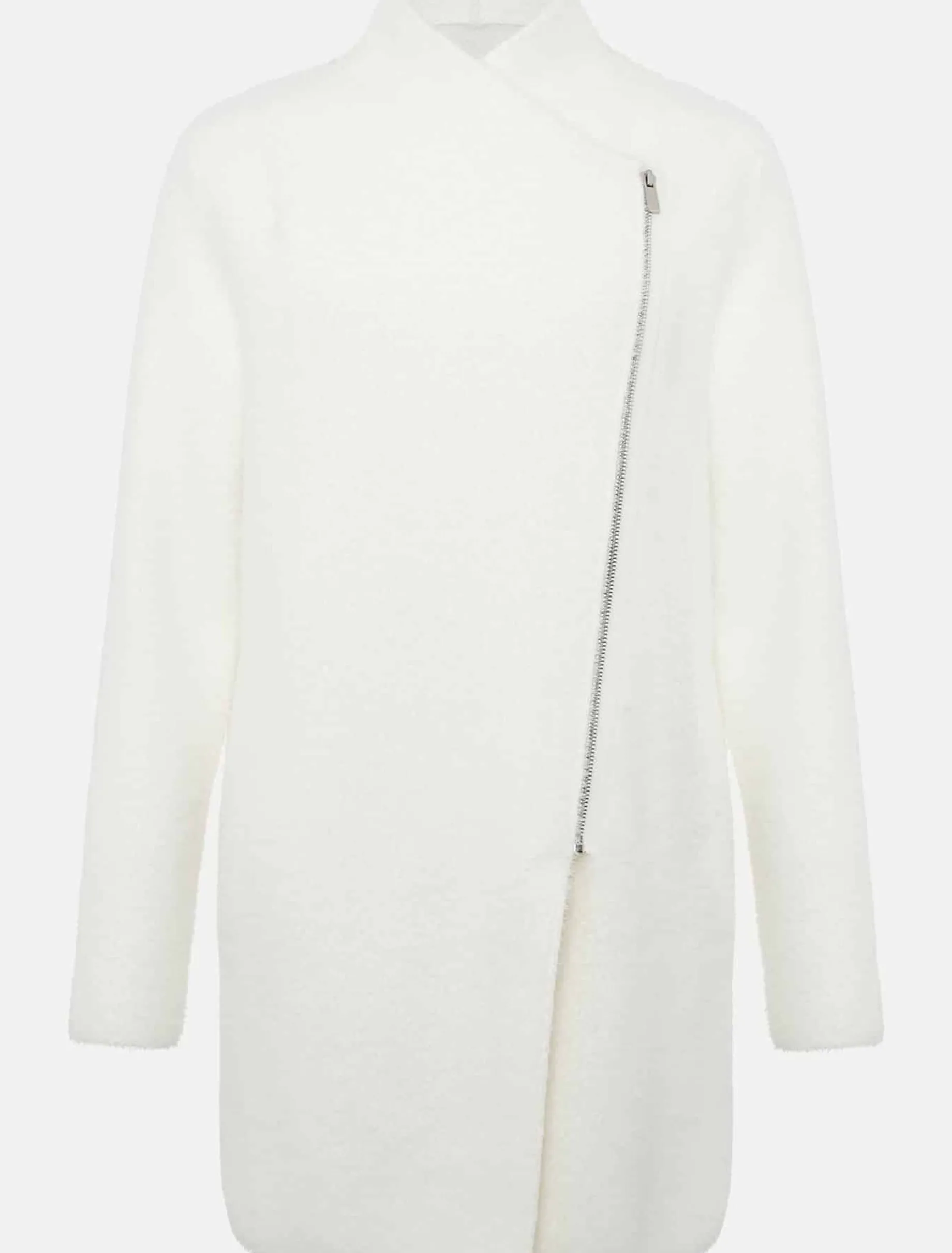 Coats^Phase Eight Fia Fluffy Zip Knit Coat Winter White
