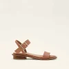 Flats^Phase Eight Flat Buckle Sandal Tan