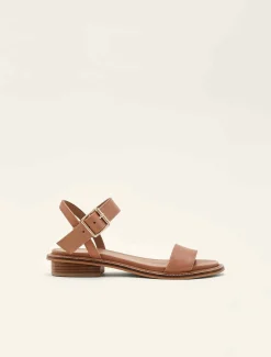 Flats^Phase Eight Flat Buckle Sandal Tan
