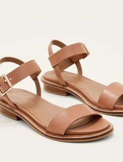 Flats^Phase Eight Flat Buckle Sandal Tan