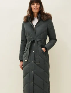 Coats^Phase Eight Gabby Maxi Puffer Coat Green