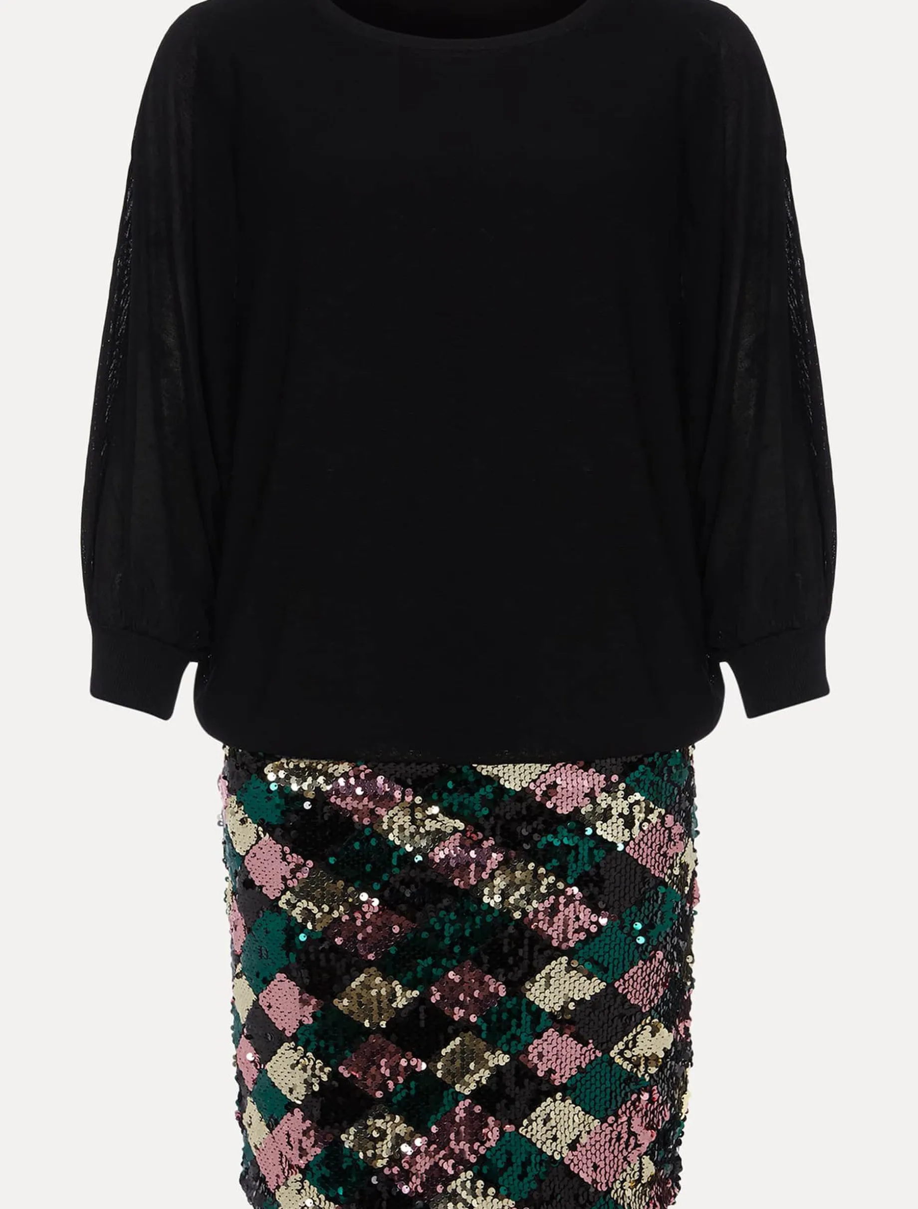 Dresses^Phase Eight Geonna Sequin Harlequin Mini Dress Multi-Coloured