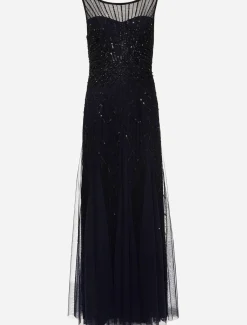 Dresses^Phase Eight Greta Embellished Tulle Maxi Dress Navy/Black