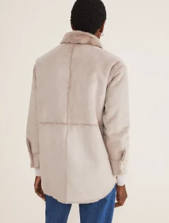 Coats^Phase Eight Heidi Reversible Shacket Mink