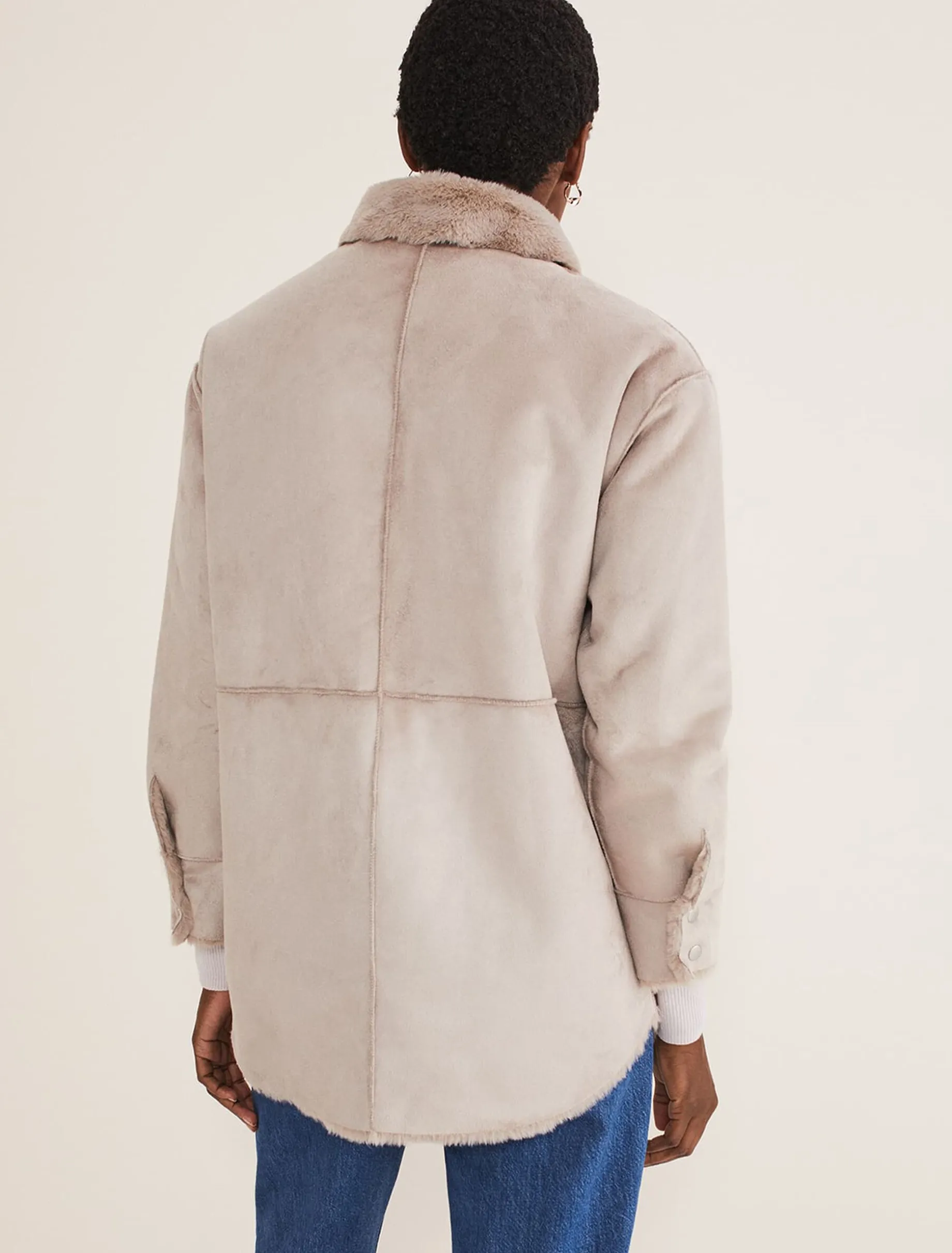 Coats^Phase Eight Heidi Reversible Shacket Mink