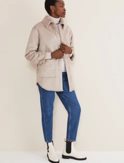 Coats^Phase Eight Heidi Reversible Shacket Mink