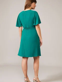 Dresses^Phase Eight Hosana V-Neck Dress Green