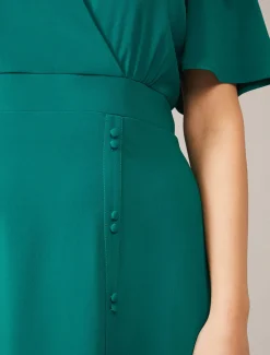 Dresses^Phase Eight Hosana V-Neck Dress Green