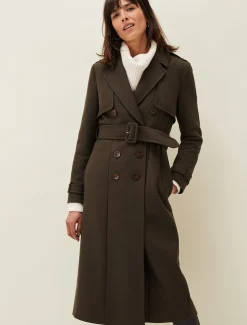 Coats^Phase Eight Imie Wool Trench Coat Olive
