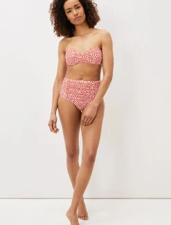 Swimwear^Phase Eight Isabelle Zebra Bikini Top Burnt Orange/ Ivory