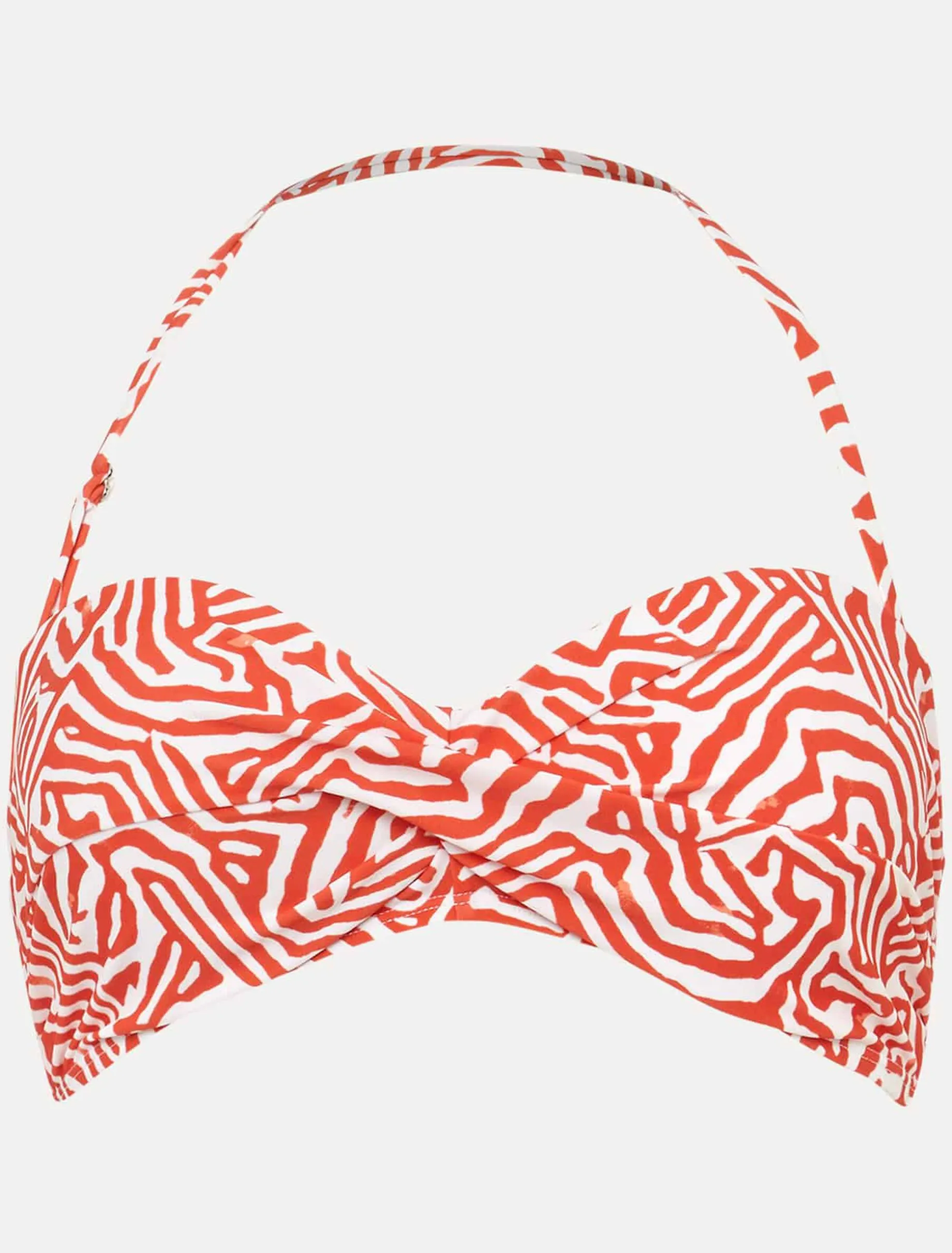Swimwear^Phase Eight Isabelle Zebra Bikini Top Burnt Orange/ Ivory