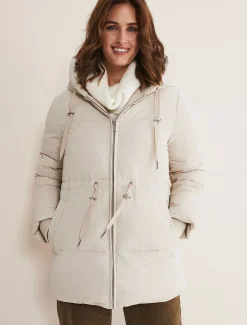 Coats^Phase Eight Isla Short Toggle Puffer Ecru