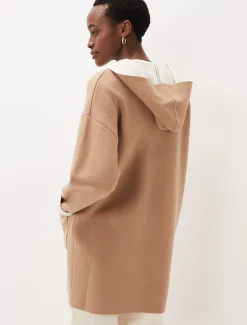 Coats^Phase Eight Jane Double Face Knit Coat Camel/Ivory