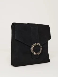 Bags^Phase Eight Jewel Front Clutch Black