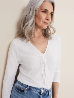 Tops & T-Shirts^Phase Eight Josey Ruched Front Top White