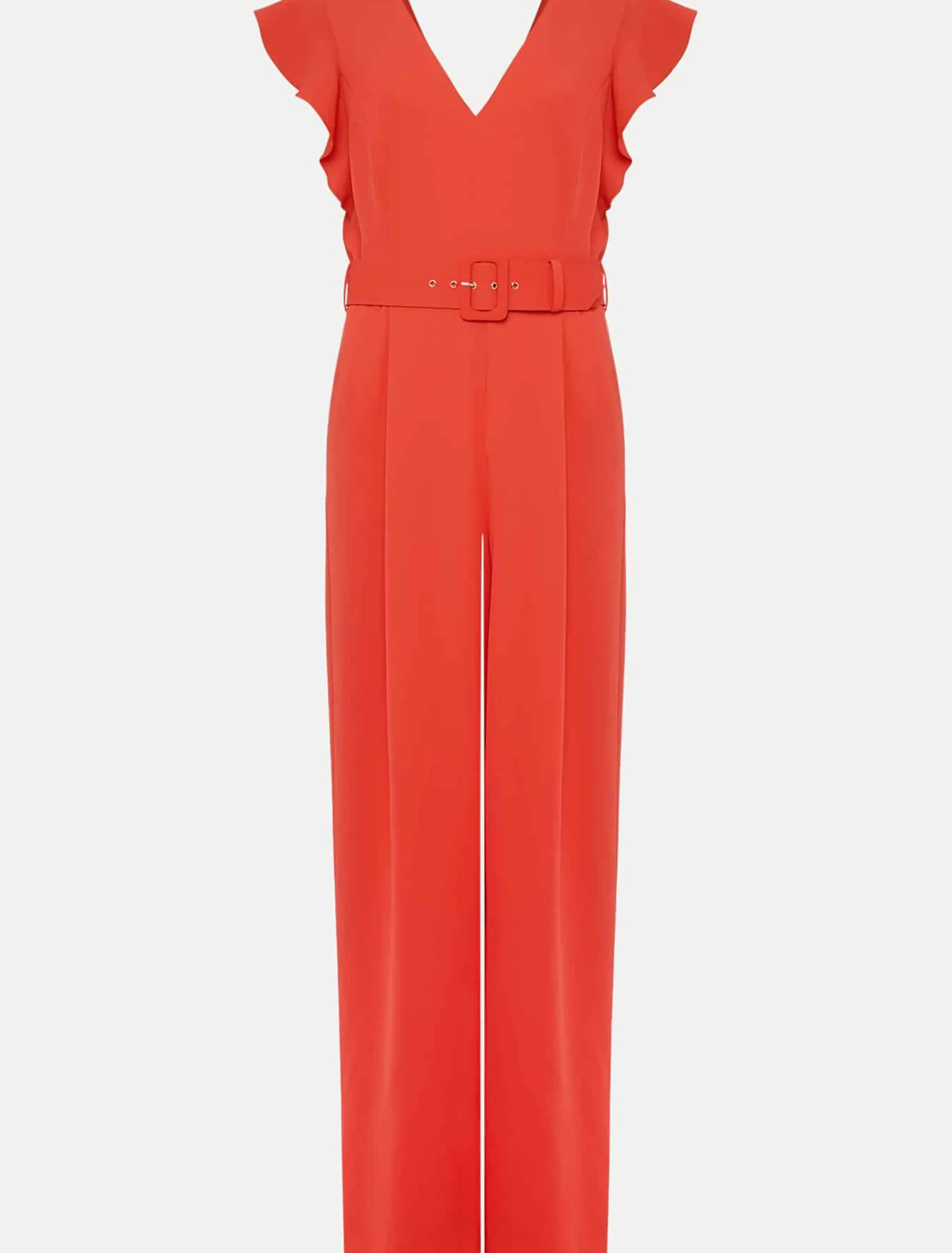 Dresses^Phase Eight Kallie V Neck Frill Jumpsuit Orange